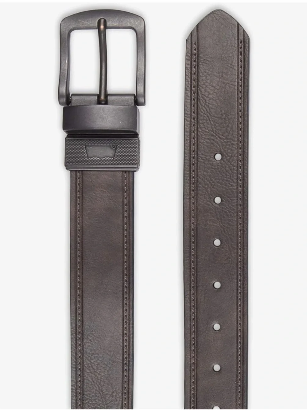 Levi’s Reversible Brown Black Faux Leather Belt XL Matte Buckle NWT